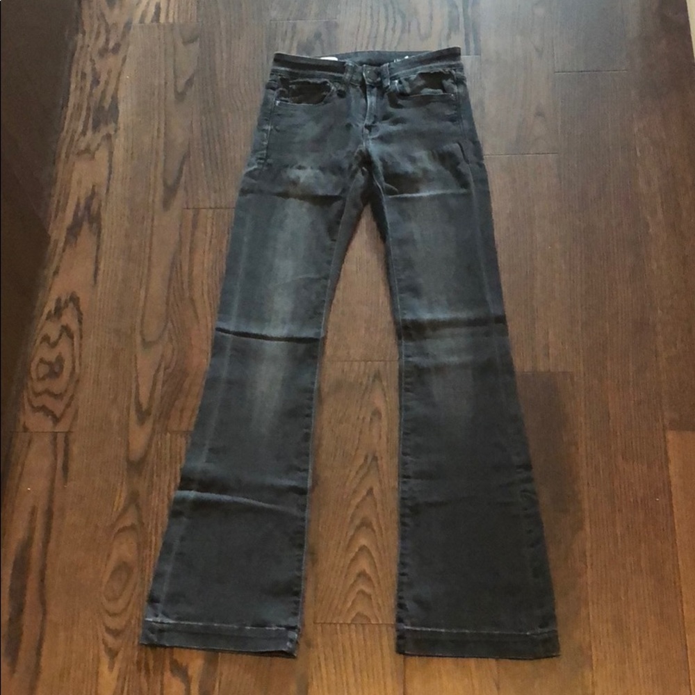 Gap flare-leg charcoal wash jeans